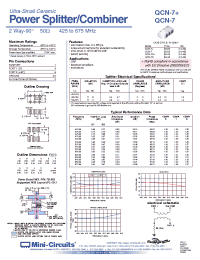 Datasheet QCN-7+ manufacturer Mini-Circuits